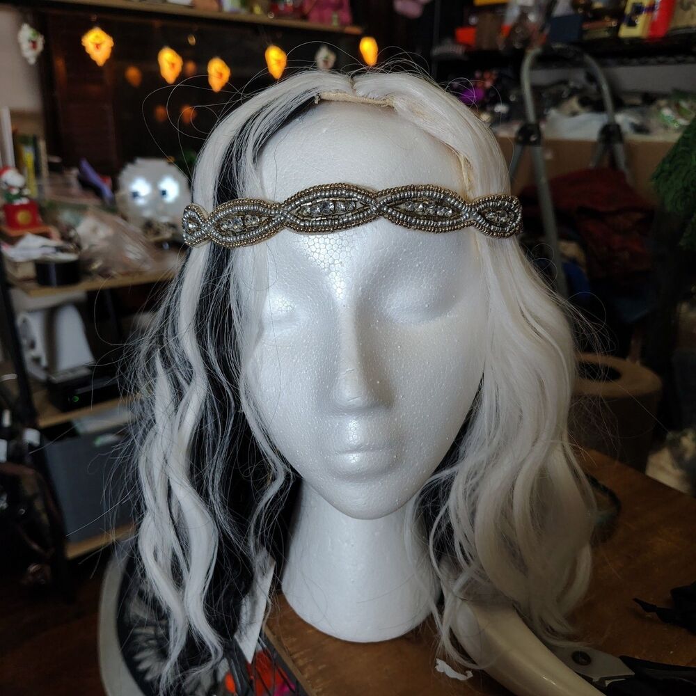 Beaded Bling Retro Gatsby Art Deco Gypsy Bridal Headband